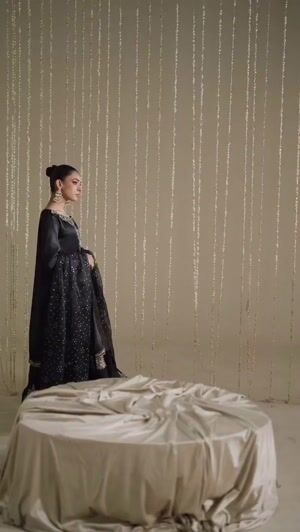 Black Kurta Set for Women