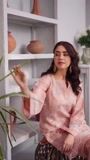 Peach pink Kurta Set for Women