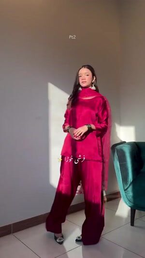 Red Kurta Set for Women
