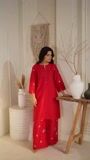 Red Kurta Set for Women