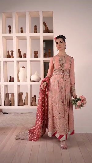 Peach pink Pishwas for Women