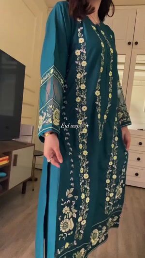 Ocean blue Kurta Set for Women