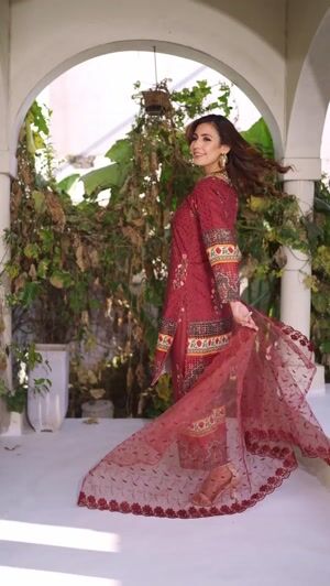 Maroon Unstitched for Women