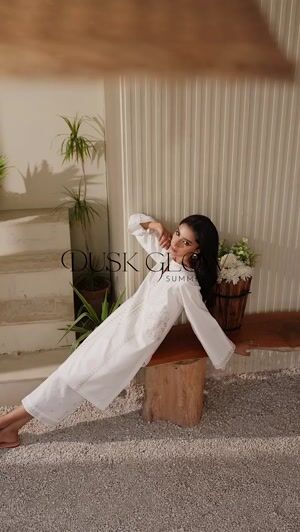 White Kurta Set for Women