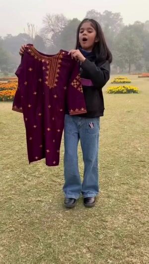 Purple Kurta Set for Girl