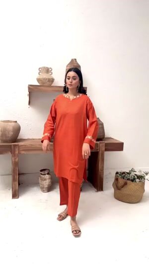 Pumpkin orange Co Ord Sets for Women