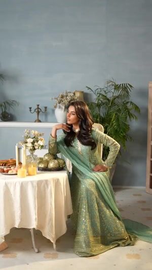 Pastel green Pishwas for Women