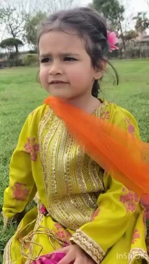 Olive green Gharara for Girl