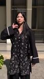 Black Kurta Set for Women
