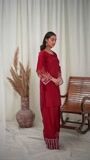 Crimson Kurta Set for Women
