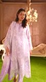 Heathered lilac Kurta Set for Women