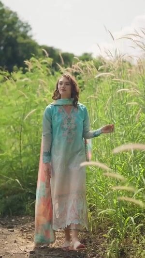 Blue, pink Unstitched for Women