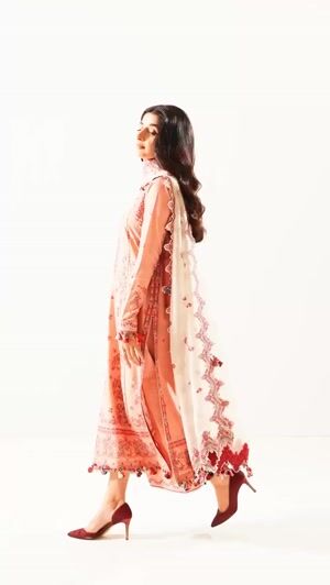 Tea rose pink Unstitched for Women