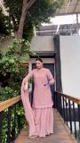Mauve pink Gharara for Women