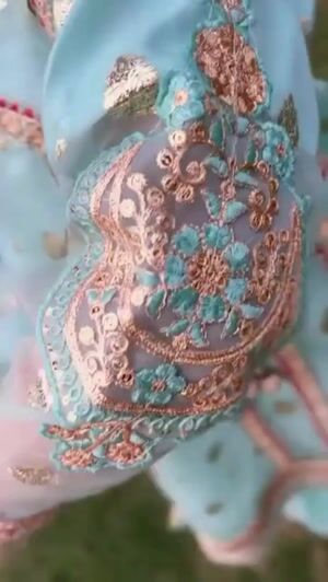 Powder blue Angrakha for Girl