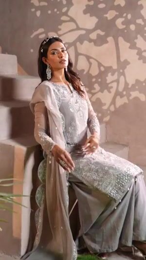 Grey Kurta Set for Women