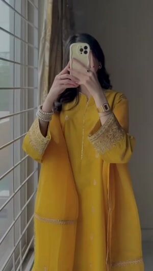 Mustard Kurta Set for Women