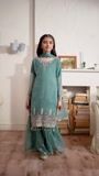 Sea green Gharara for Girl