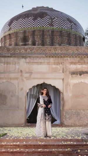 Black Kurta Set for Women