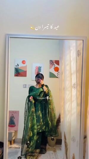 Bottle green Kurta Set for Women