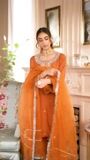 Rust orange Kurta Set for Women