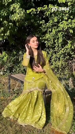 Green Gharara for Women