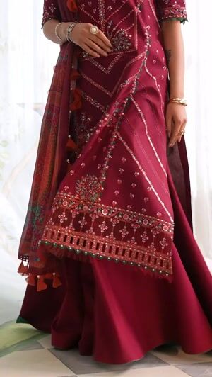 Maroon Unstitched for Women