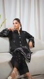Black Kurta Set for Women