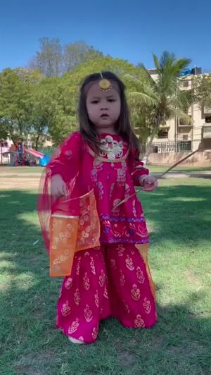Hot pink Gharara for Girl