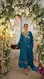 Teal Angrakha for Women