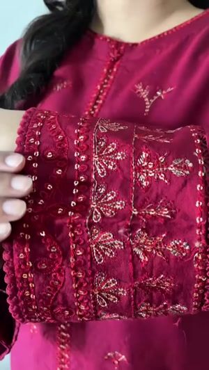 Maroon Kurta Set for Women