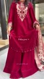 Red Kurta Set for Women
