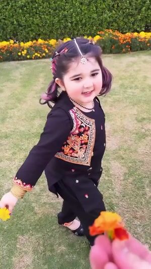 Black Kurta Set for Girl