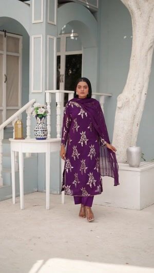 Purple Kurta Set for Women