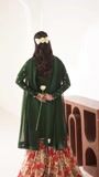 Dark green Gharara for Women