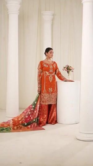 Pumpkin orange Sharara for Women