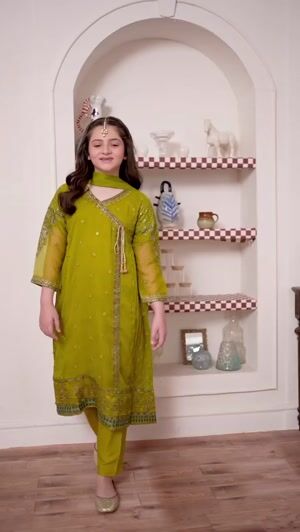 Green Angrakha for Girl