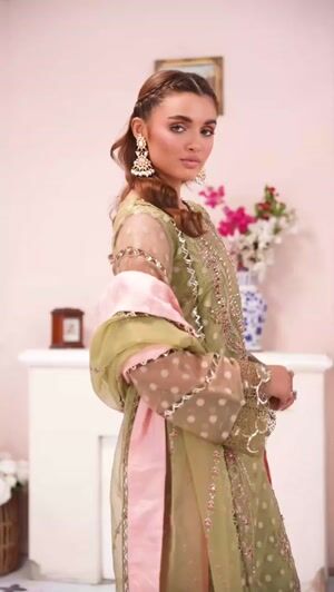 Olive green Kurta Set for Women