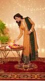 Mustard Anarkali for Women