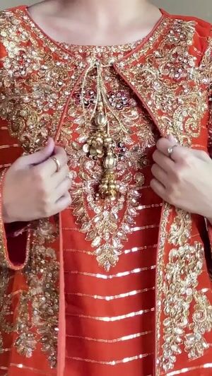 Rust orange Kurta Set for Women