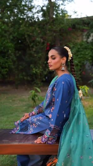 Blue Kurta Set for Women