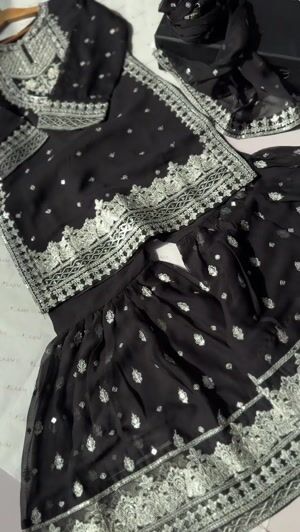 Black Gharara for Girl