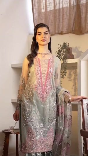 Mint green Gharara for Women