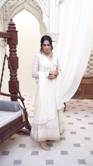 Off-white Angrakha for Women