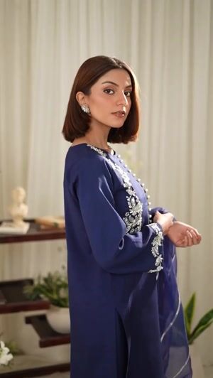 Navy blue Kurta Set for Women