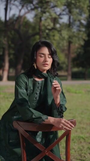 Dark green Unstitched for Women