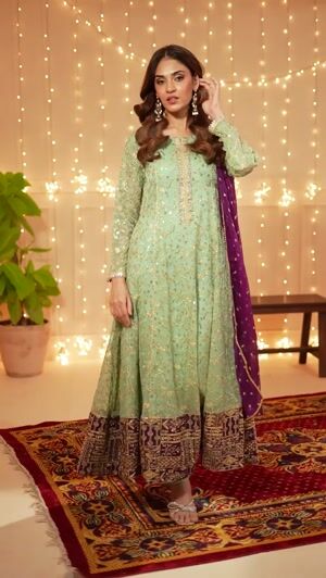 Aquamarine Pishwas for Women