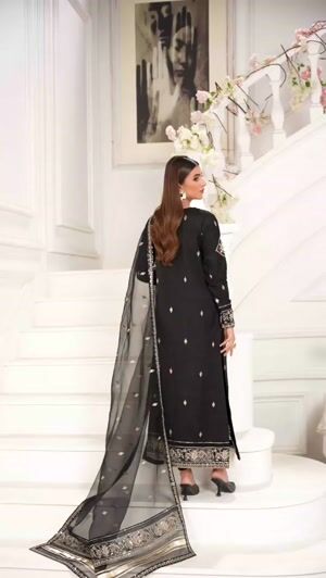 Black Kurta Set for Women