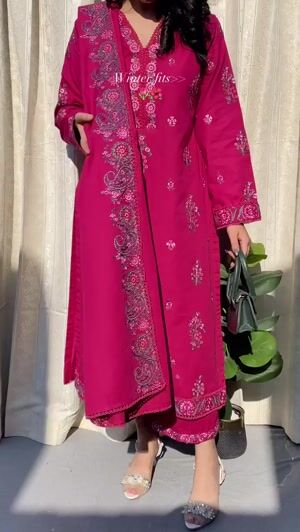 Shocking pink Kurta Set for Women