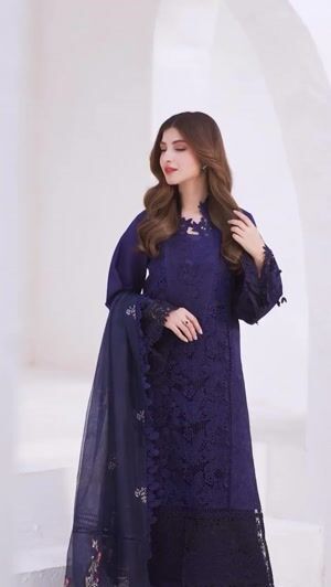 Navy blue Unstitched for Women